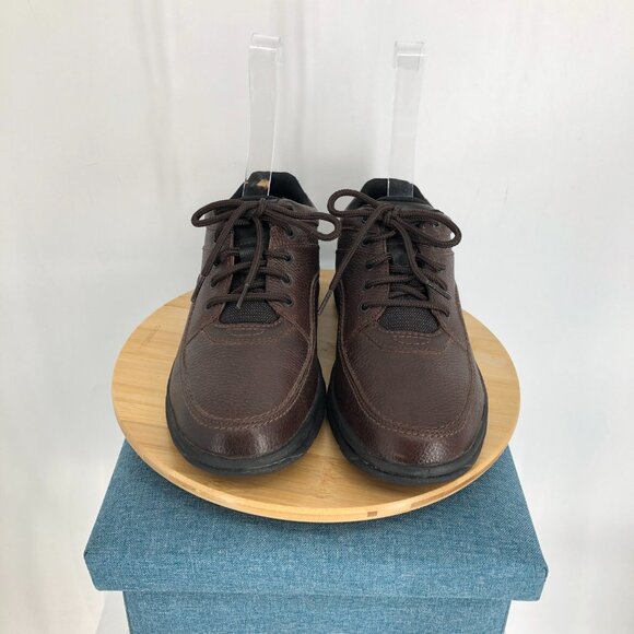 Rockport Men's Brown World Tour Classic Leather Sneakers size 10.5 - Picture 2 of 14